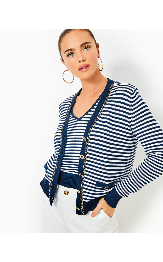 Wrenlee Sweater Set - Low Tide Navy Oceanside Stripe