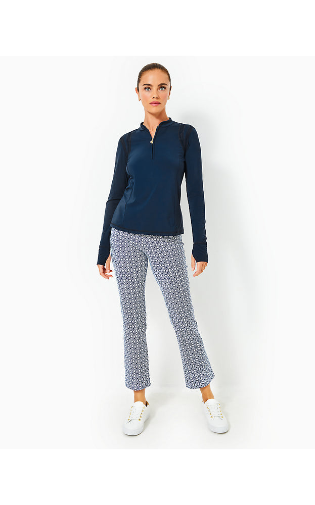 UPF 50+ Luxletic 28" Corso Kick Flare Pant - Low Tide Navy X Resort White - Butterfly Pattern