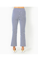 UPF 50+ Luxletic 28" Corso Kick Flare Pant - Low Tide Navy X Resort White - Butterfly Pattern