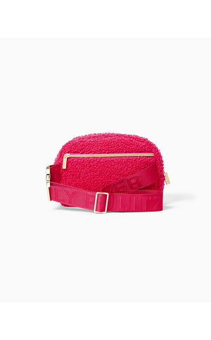 Jeanie Sherpa Belt Bag - Raspberry Rouge