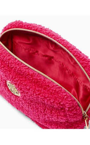 Jeanie Sherpa Belt Bag - Raspberry Rouge