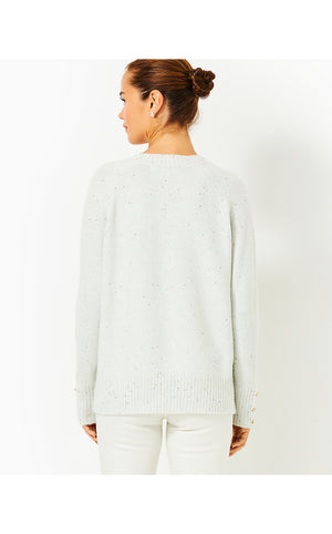 Kaycee Sequin Sweater - Heathered Pebble Beach Metallic