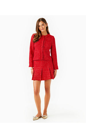 Masami Boucle Jacket - Rococo Red - Fiesta Boucle