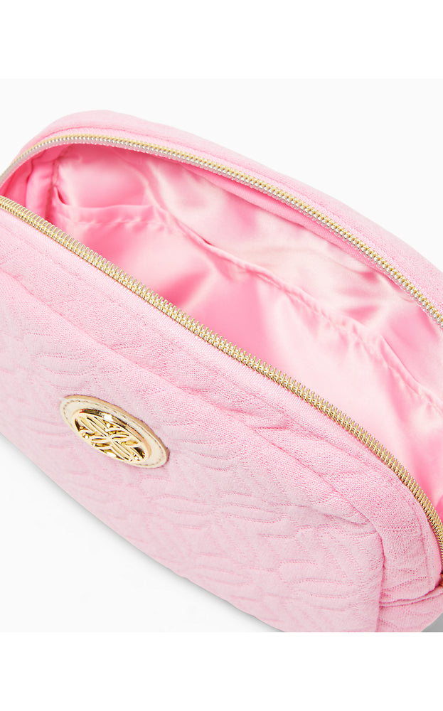 Jeanie Quilted Belt Bag - Conch Shell Pink Butterfly Quilted Knit