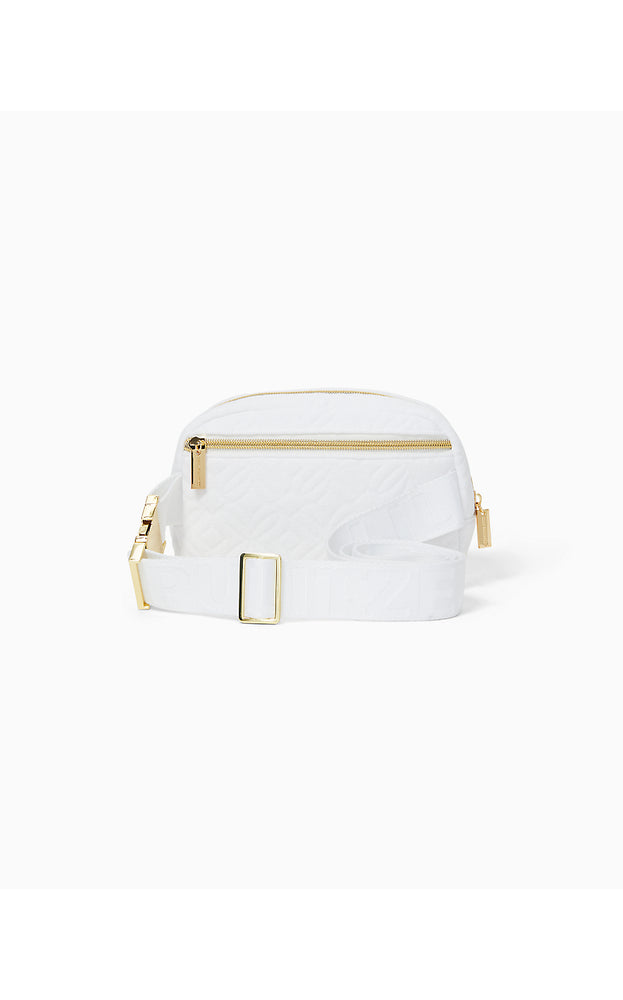 Jeanie Quilted Belt Bag - Resort White Butterfly Quilted Knit