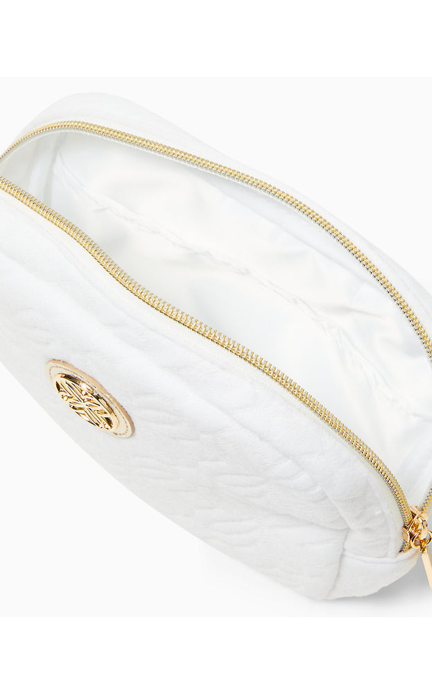 Jeanie Quilted Belt Bag - Resort White Butterfly Quilted Knit