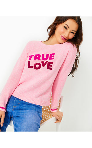 Pippy Sweater - Heathered Conch Shell Pink True Love Boucle