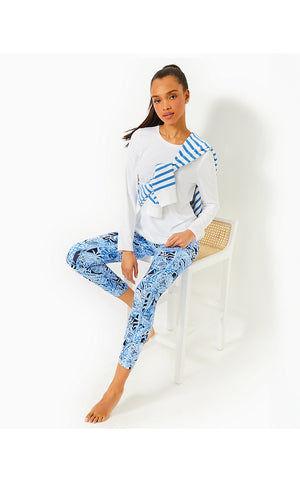 UPF 50+ Luxletic 24" High Rise Weekender Midi Legging - Bonaire Blue Coastal Constellation