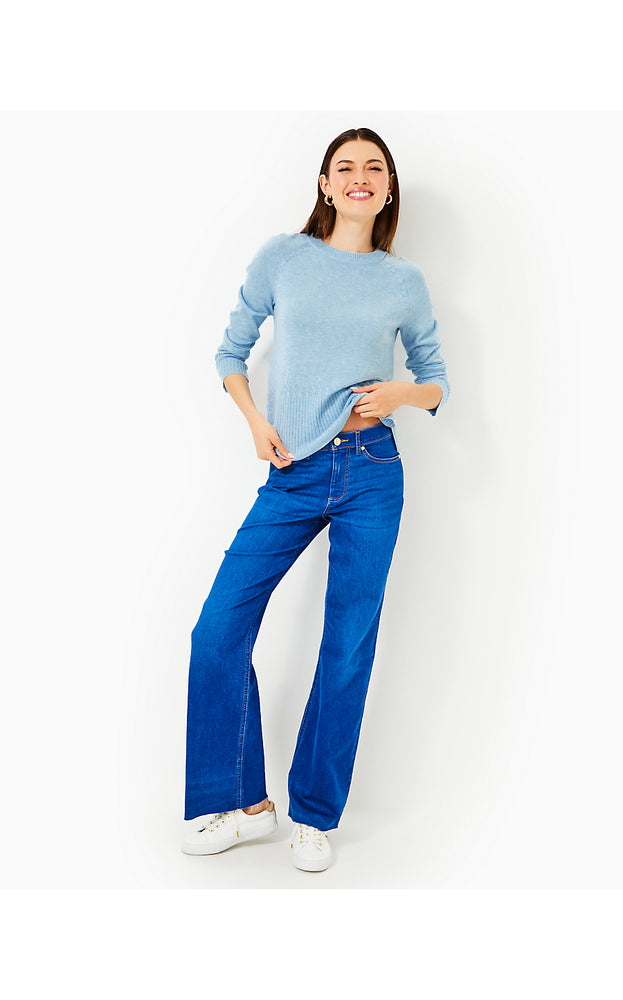 Salima Sweater - Heathered Bonaire Blue