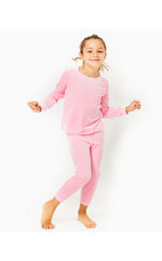 Girls Mini Ciana Velour Top - Conch Shell Pink