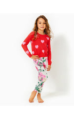 Girls Mini Tensley Sweater - Rococo Red Hearts Jacquard