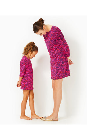 Girls Mini Steffie Dress - Passion Fruit Pink Star Searching