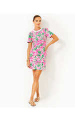 Mila Short Sleeve Shift Dress - Conch Shell Pink Koala La La