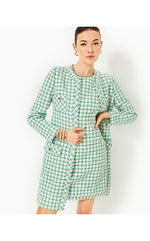 Kaylor Boucle Jacket - Fiddle Leaf Green Windowpane Boucle