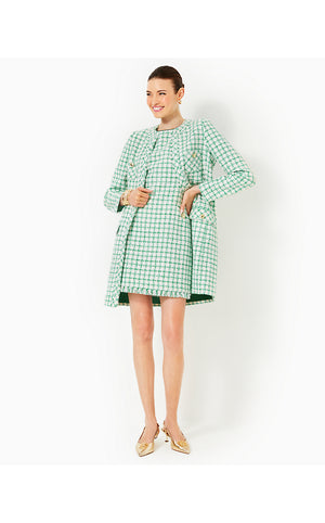 Kaylor Boucle Jacket - Fiddle Leaf Green Windowpane Boucle