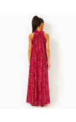 Florian Silk Maxi Dress - Malbec Red - Fish Clip Chiffon