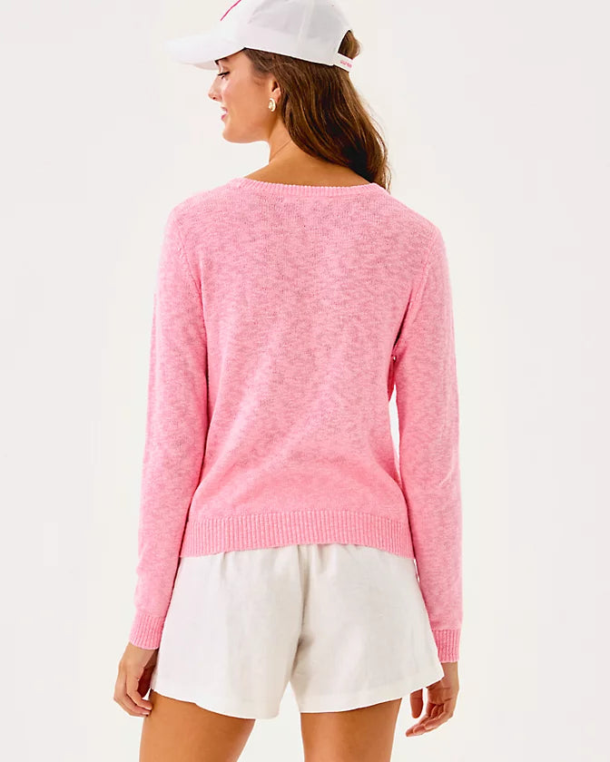Tully Sweater - Conch Shell Pink Shell Yeah Embroidery