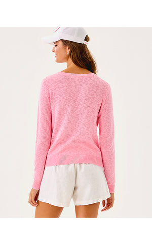 Tully Sweater - Conch Shell Pink Shell Yeah Embroidery