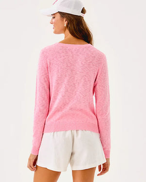 Tully Sweater - Conch Shell Pink Shell Yeah Embroidery