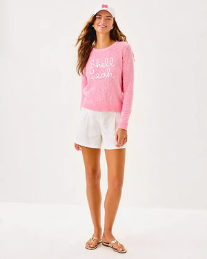 Tully Sweater - Conch Shell Pink Shell Yeah Embroidery