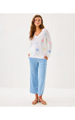 Tensley Sweater - Resort White Summer Serenade Embroidery
