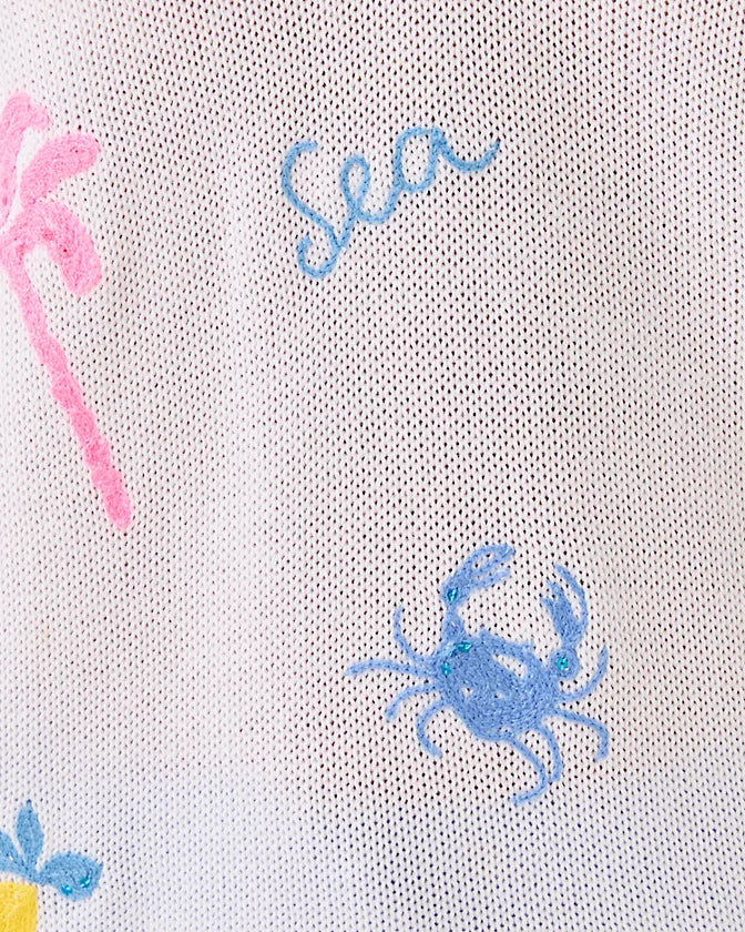 Tensley Sweater - Resort White Summer Serenade Embroidery