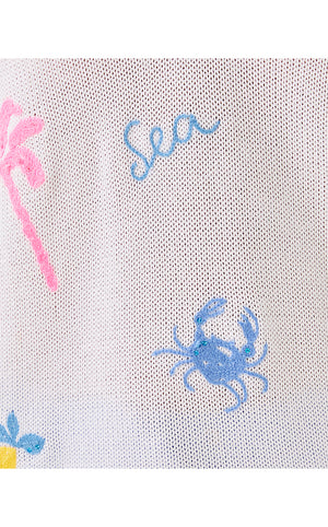Tensley Sweater - Resort White Summer Serenade Embroidery