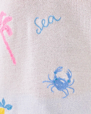 Tensley Sweater - Resort White Summer Serenade Embroidery