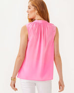 Sleeveless Elsa Silk Top - Rousseau Pink