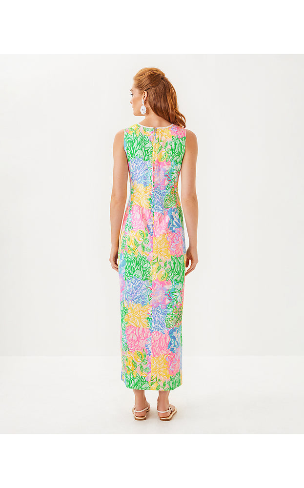 Sarabeth Maxi Shift Dress - Multi Bright Delight Patch