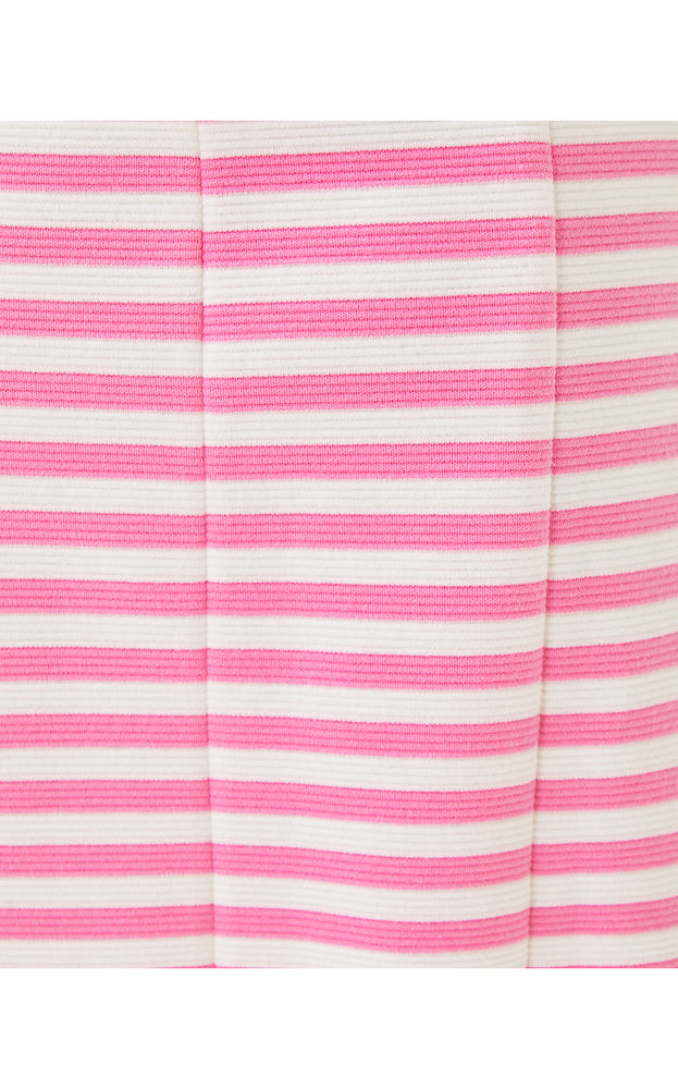 Pemberly Dress - Rousseau Pink Plume Bloom Stripe