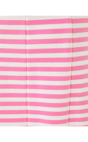 Pemberly Dress - Rousseau Pink Plume Bloom Stripe