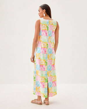 Raina Maxi Dress - Multi Via Sunny Sunflowers