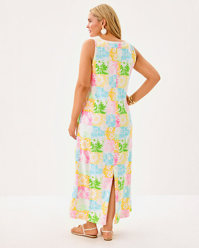 Raina Maxi Dress - Multi Via Sunny Sunflowers