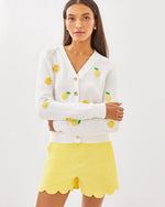 Tippery Cardigan - Resort White - Bee Sweet Embroidery