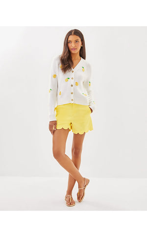 Tippery Cardigan - Resort White - Bee Sweet Embroidery