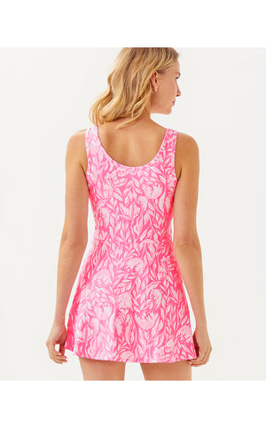 UPF 50+ Luxletic Charlotta Active Dress - Rousseau Pink - Tulip To Tango