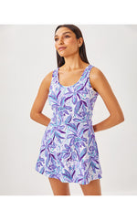 UPF 50+ Charlotta Active Dress - Tropicalia Purple Elephant In The Bloom