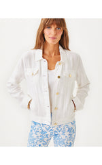 Seaspray Linen Jacket - Resort White