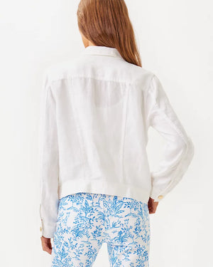 Seaspray Linen Jacket - Resort White