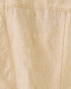 Seaspray Linen Jacket - Wicker Tan x Resort White