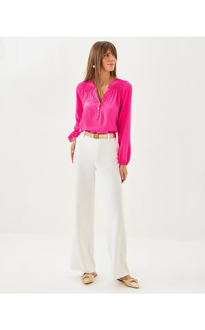32" Celesta High Rise Palazzo Pant - Coconut