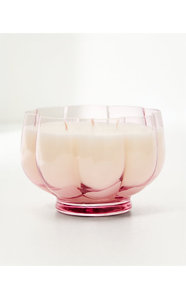 Glass Scallop Candle - Conch Shell Pink