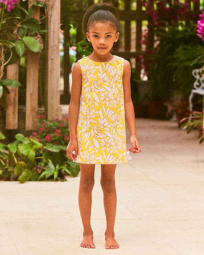 Girls Little Lilly Classic Shift Dress - Honeycomb Hideaway Honeycomb