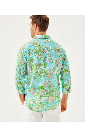Men's Stuff Addison Shirt - Fresh Water Blue Sunbathers Bliss