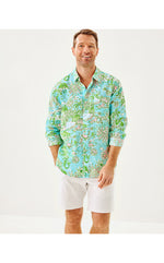 Men's Stuff Addison Shirt - Fresh Water Blue Sunbathers Bliss