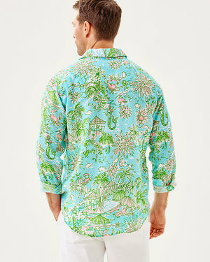 Men's Stuff Addison Shirt - Fresh Water Blue Sunbathers Bliss
