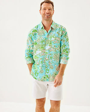 Men's Stuff Addison Shirt - Fresh Water Blue Sunbathers Bliss