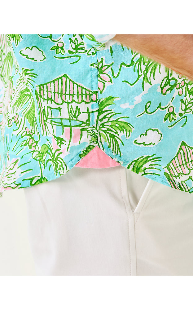 Men's Stuff Addison Shirt - Fresh Water Blue Sunbathers Bliss