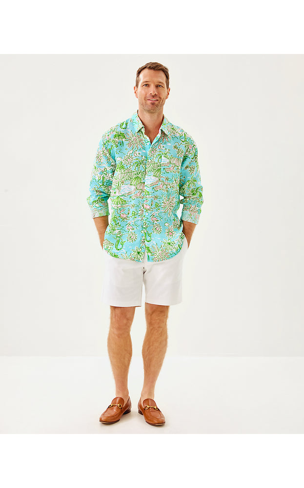 Men's Stuff Addison Shirt - Fresh Water Blue Sunbathers Bliss